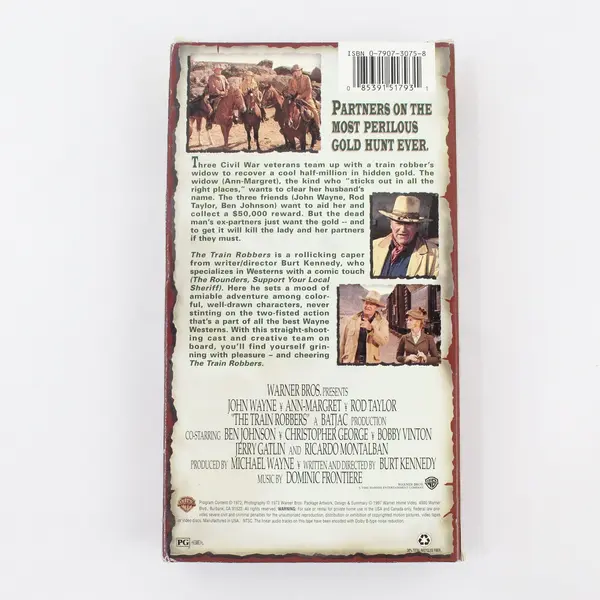 The Train Robbers VHS Warner Bros John Wayne Item 15179