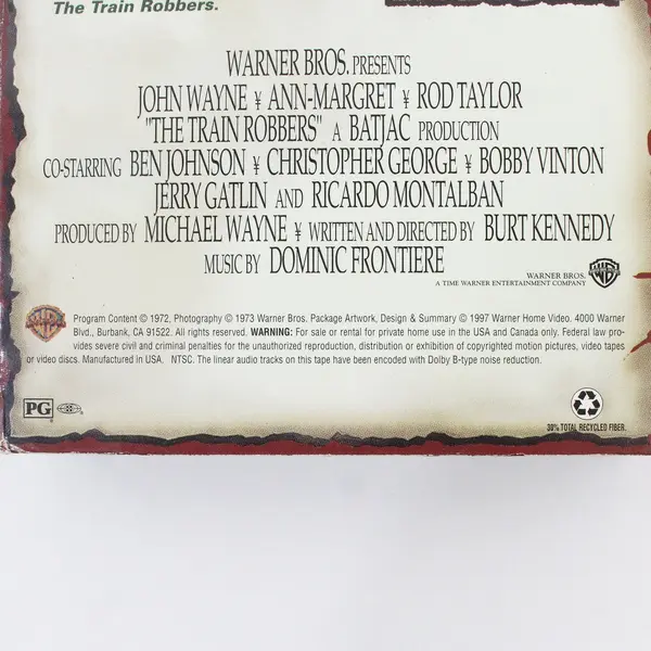 The Train Robbers VHS Warner Bros John Wayne Item 15179