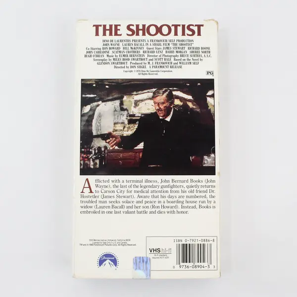 Vintage Paramount The Shootist VHS John Wayne #8904
