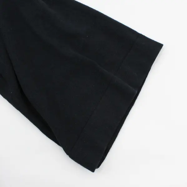 East 5th Petite Women's PM Black Ruffle Stretch Open Front Cardigan Sweater
