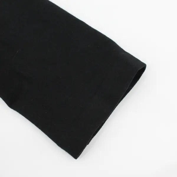 Cynthia Rowley Women's Large Black Knit Ruffle Button Closure 3/4 Sleeve Blazer