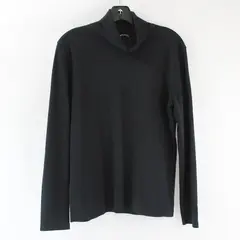 White Stag Long Sleeve Women's Large Black Cotton Turtleneck