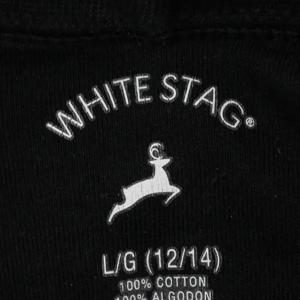 White Stag Long Sleeve Women's Large Black Cotton Turtleneck