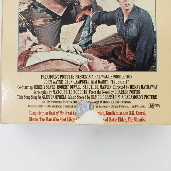 Vintage 1996 VHS Tape True Grit, John Wayne #6833 