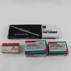 Lot of 4 Boxes File Fasteners WT Rogers Swingline Acco