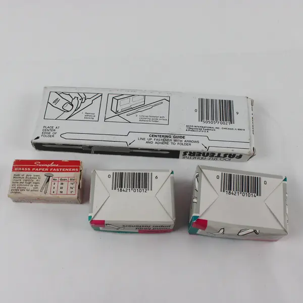 Lot of 4 Boxes File Fasteners WT Rogers Swingline Acco