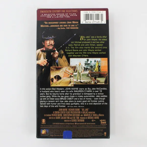 Vintage 1971 VHS Tape Big Jake, John Wayne #7149 