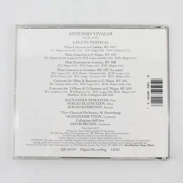 Vivaldi A Flute Festival: Concertos for Flute and Orchestra CD