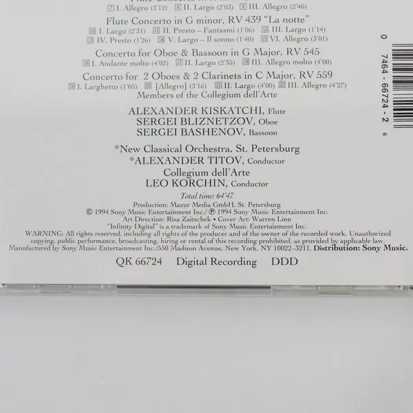 Vivaldi A Flute Festival: Concertos for Flute and Orchestra CD