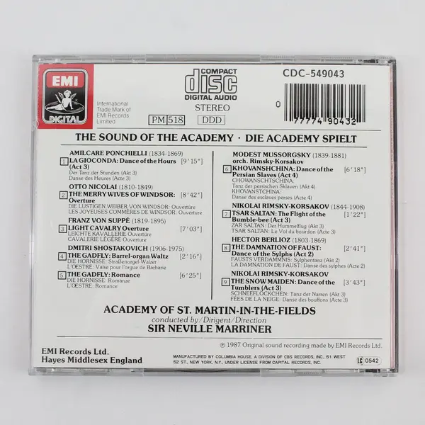 The Sound Of The Academy Neville Marriner – CD