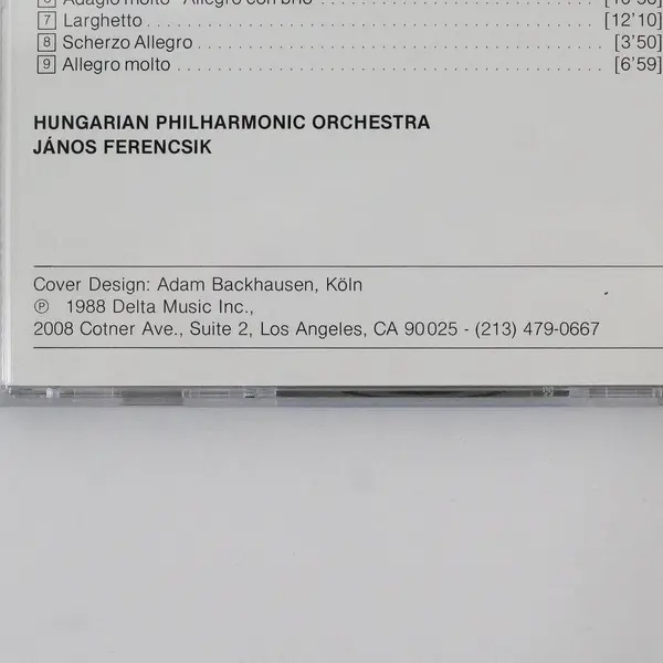 Beethoven Coll Vol 3 Symphonies 2&6 Hung Phil Orch Ferencsik CD Laserlight 1990