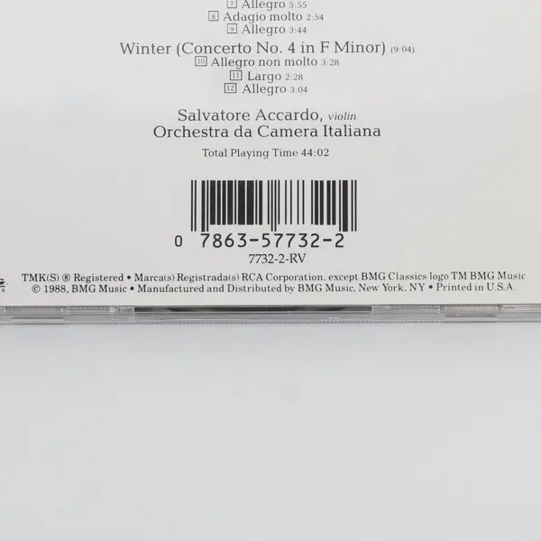 Vivaldi the Four Seasons CD Salvatore Accardo