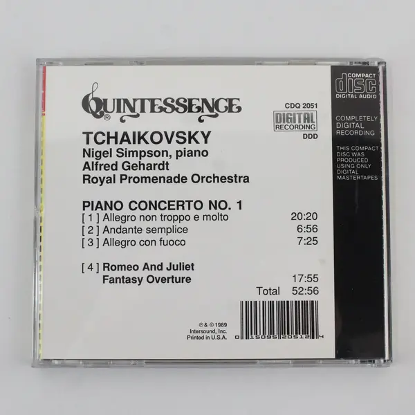 Tchaikovsky Piano Concerto No. 1 Nigel Simpson Gehardt Quintessence CD