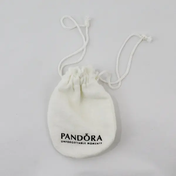 Pandora Anti-Tarnish White Drawstring Jewelry Pouch 3.5in