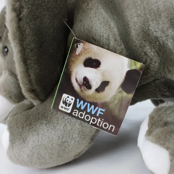 WWF Plush Elephant in Red Pouch Pre-Owned