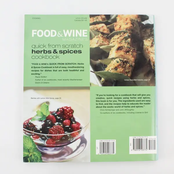 VTG Food & Wine Magazine's Quick From Scratch Herbs & Spices Cookbook 2002 PB