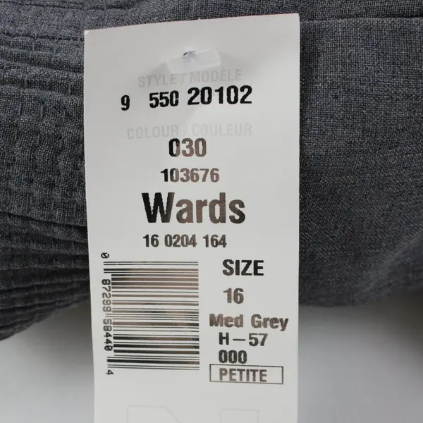 TanJay Petites Women's Size 16P Gray Pull On Pants Trousers