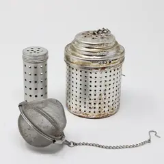 Lot of 3 Unbranded Stainless Steel Tea Infuser Strainers