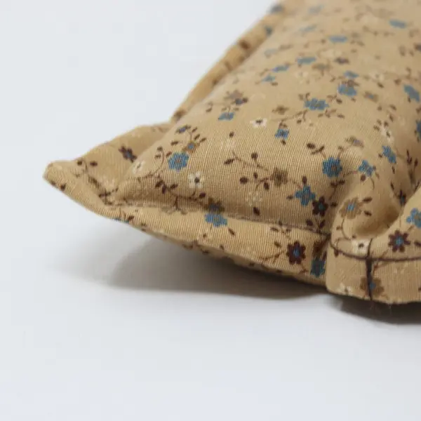 Handmade Tan Floral Trivet Hot Pad 8in Fabric Unbranded