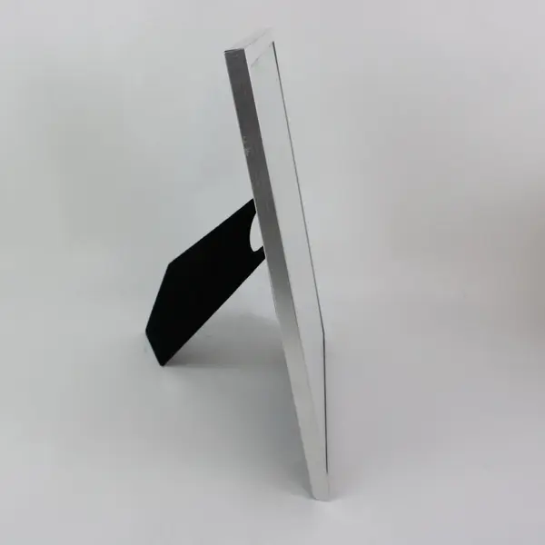 Desktop or Hanging Metallic-finish Photo Frame w/black velvet backing 8”x10”