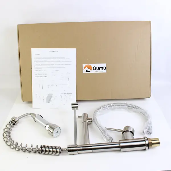 GÜMÜ Kitchen Sink Faucet Low Lead Commercial Kitchen Stainless Steel Pull Down