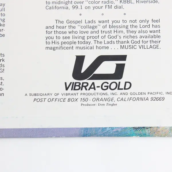Vibra-Gold The Gospel Lads Gospel Collage VG-3002 12" Vinyl Record