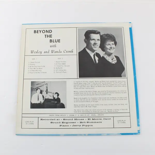 Wesley and Wanda Cronk Beyond The Blue 12" Vinyl Record LP