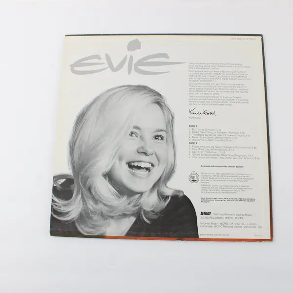Evie Tornquist Evie 12" Vinyl LP Record Word 1974 Gospel Pop