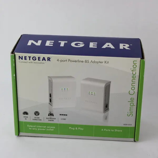NETGEAR XEB1004 4-Port Powerline 85 Adapter Kit 85 Mbps