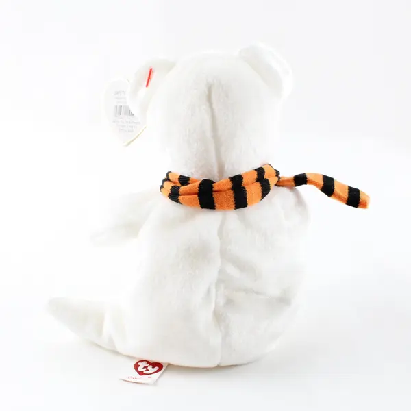 Ty Beanie Babies Quivers Ghost Bear Plush Retired Hang Tag