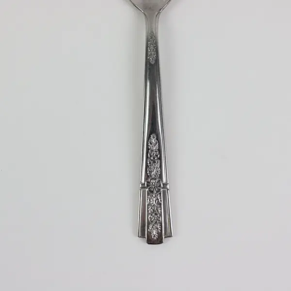 Set of 2 Pfaltzgraff Hibiscus Stainless Flatware (Butter Spreader + Sugar Spoon)