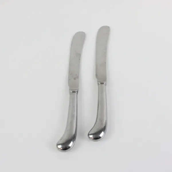 Lot of 2 Reed & Barton Olde Lexington Stainless Dining Pistol Knives 9 3/4"