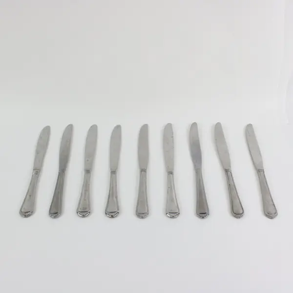 Lot Of 9 International Silver Stratton Frost Stainless Steel Dining Knives