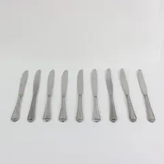 Lot Of 9 International Silver Stratton Frost Stainless Steel Dining Knives