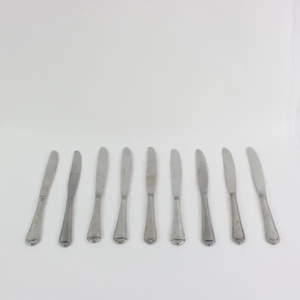 Lot Of 9 International Silver Stratton Frost Stainless Steel Dining Knives