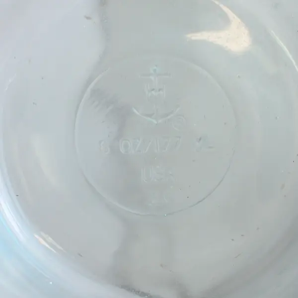 Lot Of 4 Anchor Hocking Light Blue Glass 6oz Mixing Bowls