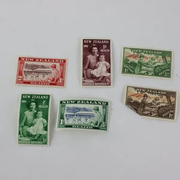 Set of 6 New Zealand Health Stamps 1946 1948 1950 Mint Never Hinged 