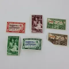 Set of 6 New Zealand Health Stamps 1946 1948 1950 Mint Never Hinged 
