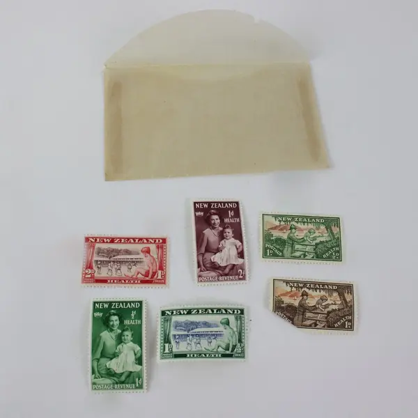 Set of 6 New Zealand Health Stamps 1946 1948 1950 Mint Never Hinged 