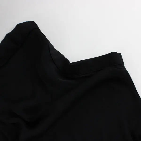 Simply Vera Vera Wang Women's XL Black Short Sleeve V-Neck Blouse