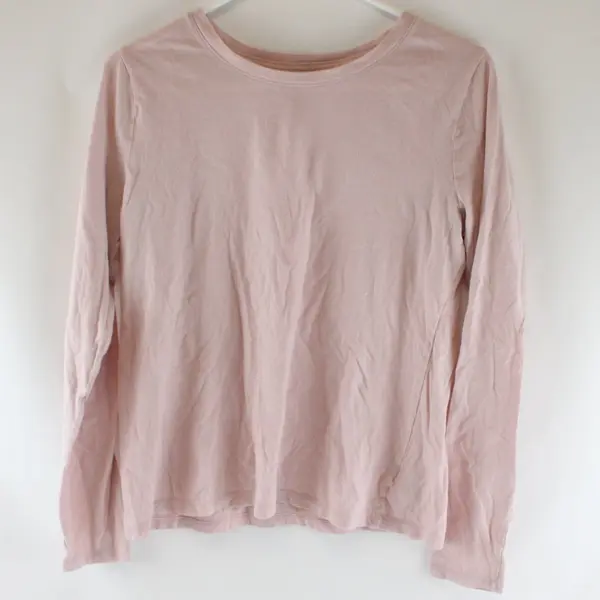 Time And Tru Pale Pink Long-Sleeved T-Shirt Women's Medium 8-10