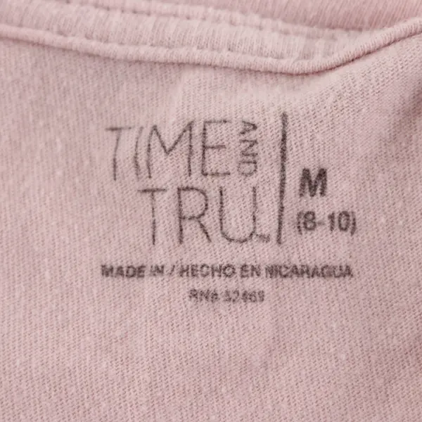 Time And Tru Pale Pink Long-Sleeved T-Shirt Women's Medium 8-10