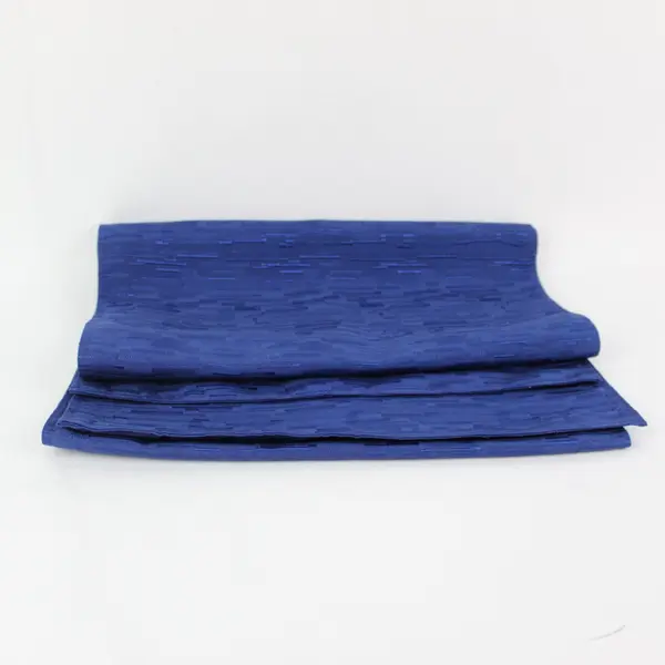Textured Navy Blue Table Runner 13.5 x 67 in Pre-Owned