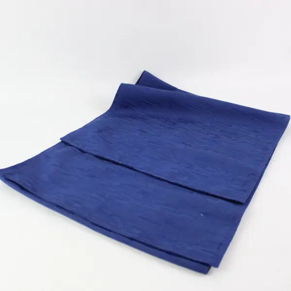 Textured Navy Blue Table Runner 13.5 x 67 in Pre-Owned