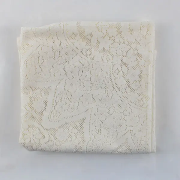 Vintage Leart White Lace Square Tablecloth 40"x40" FLAWED