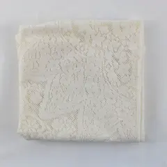 Vintage Leart White Lace Square Tablecloth 40"x40" FLAWED
