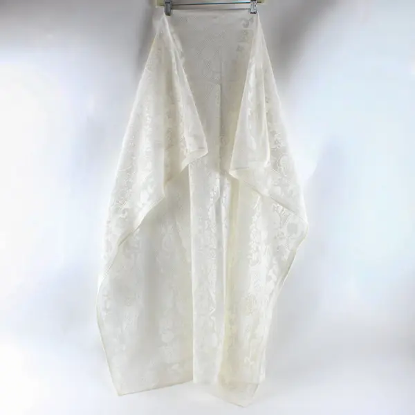 Vintage Leart White Lace Square Tablecloth 40"x40" FLAWED