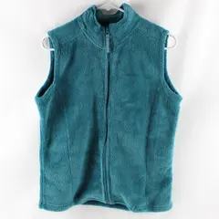 Jason Maxwell Women's Small Fuzzy Teal Zip-Up Vest