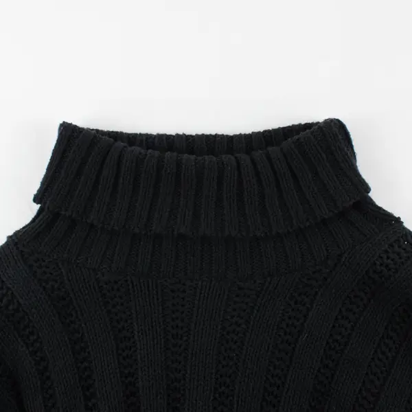 VTG Fashion Avenue Knits It's Our Time Black Turtleneck Sweater M