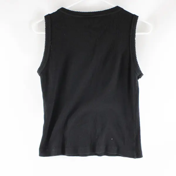 Jason Maxwell Womens Petite Medium Black Beaded Tank Top